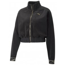 Hanorac de dama Puma Deco Glam Velour Full Zip Puma Black XS