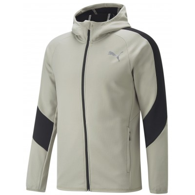 Мужская толстовка Puma Evostripe Warm Full-Zip Hoodie Pebble Gray L