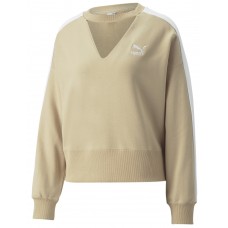 Hanorac de dama Puma T7 Crew Light Sand XS