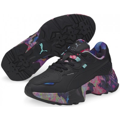 Adidași pentru damă Puma Orkid Floral Wns Puma Black/Elektro Aqua 37