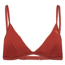 Лиф Puma Swim Women Ribbed Triangle Top 1P Brown Combo L