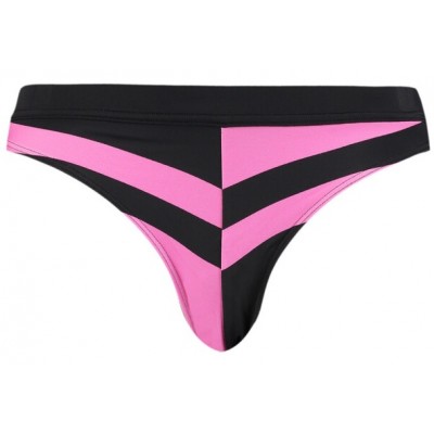 Женские плавки Puma Swim Women Heritage Stripe Brazilian 1P Pink Combo L