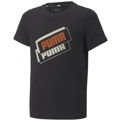 Детская футболка Puma Alpha Holiday Tee B Puma Black 128