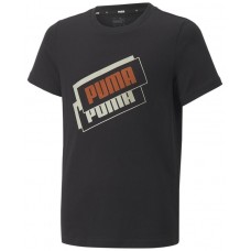 Детская футболка Puma Alpha Holiday Tee B Puma Black 152