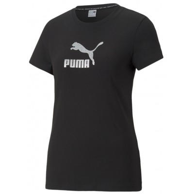 Tricou de dame Puma Brand Love Metallic Logo Tee Puma Black S