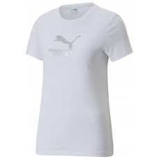 Женская футболка Puma Brand Love Metallic Logo Tee Puma White XS