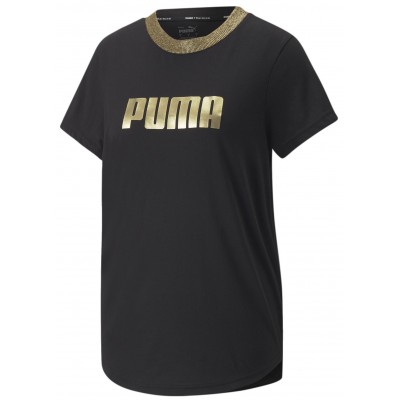Женская футболка Puma Deco Glam Ss Tee Puma Black/Deco Glam XS