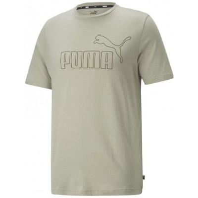 Tricou bărbătesc Puma Ess+ Big Outline Tee Pebble Gray L