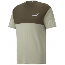 Tricou bărbătesc Puma Power Colorblock Tee Pebble Gray L