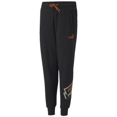 Pantaloni spotivi pentru copii Puma Alpha Holiday Sweatpants Fl B Puma Black 152