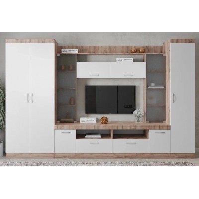 Living ML-Mobila МЛ-2 Premiera 15 fără desen 3100 Stejar Craft Gri/Stejar Craft Alb