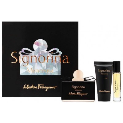 Парфюмерный набор для неё Salvatore Ferragamo Signorina Misteriosa EDP 100ml + Body Lotion 50ml + EDP 5ml