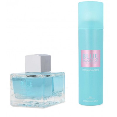 Парфюмерный набор для неё Antonio Banderas Blue Seduction EDT 80ml + Deo 150ml