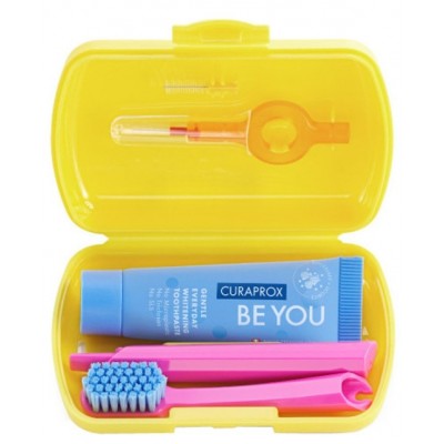 Set pentru călătorie Curaprox Travel Set Be You Yellow