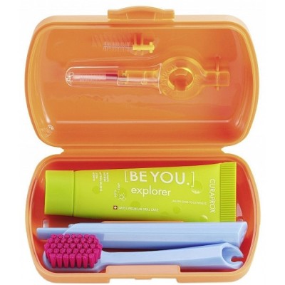 Set pentru călătorie Curaprox Travel Set Be You Orange