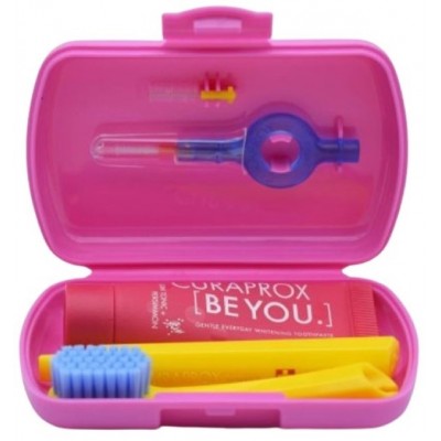 Set pentru călătorie Curaprox Travel Set Be You Pink