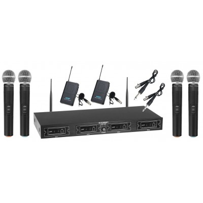 Микрофон MCGREY UHF-4V2I Quad Wireless Microphone Set