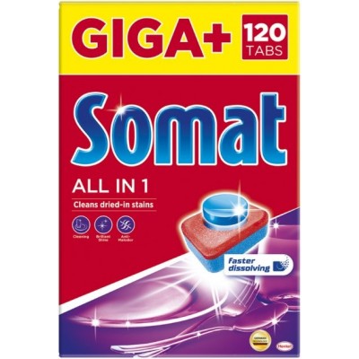 Detergent pentru mașine de spălat vase Somat All in One Giga+ 120tabs