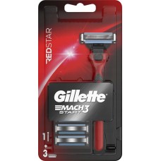 Станок для бритья Gillette Mach3 Start Redstar + 2 cassete