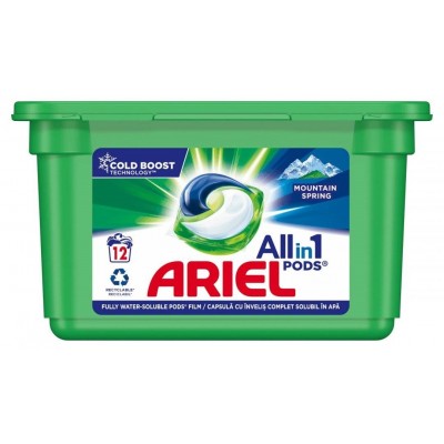 Капсулы для стирки Ariel Pods Mountain Spring Gel 12x25.2g