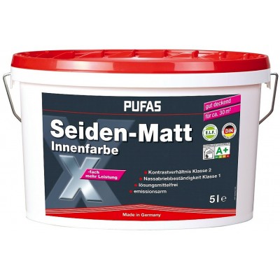 Краска Pufas Seiden-Matt Innenfarbe 5L 61402