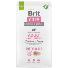 Hrană uscată pentru câini Brit Care Dog Sustainable Adult Small Breed Chicken & Insect 1kg