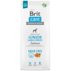 Hrană uscată pentru câini Brit Care Dog Grain Free Junior Large Breed Salmon 12kg