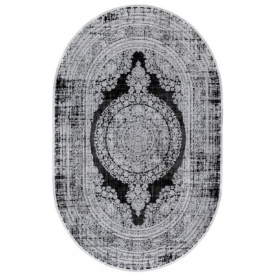Ковёр Made in Turkey Zynet Bone/Black (2437D_A4324) 2.00x2.90m Oval